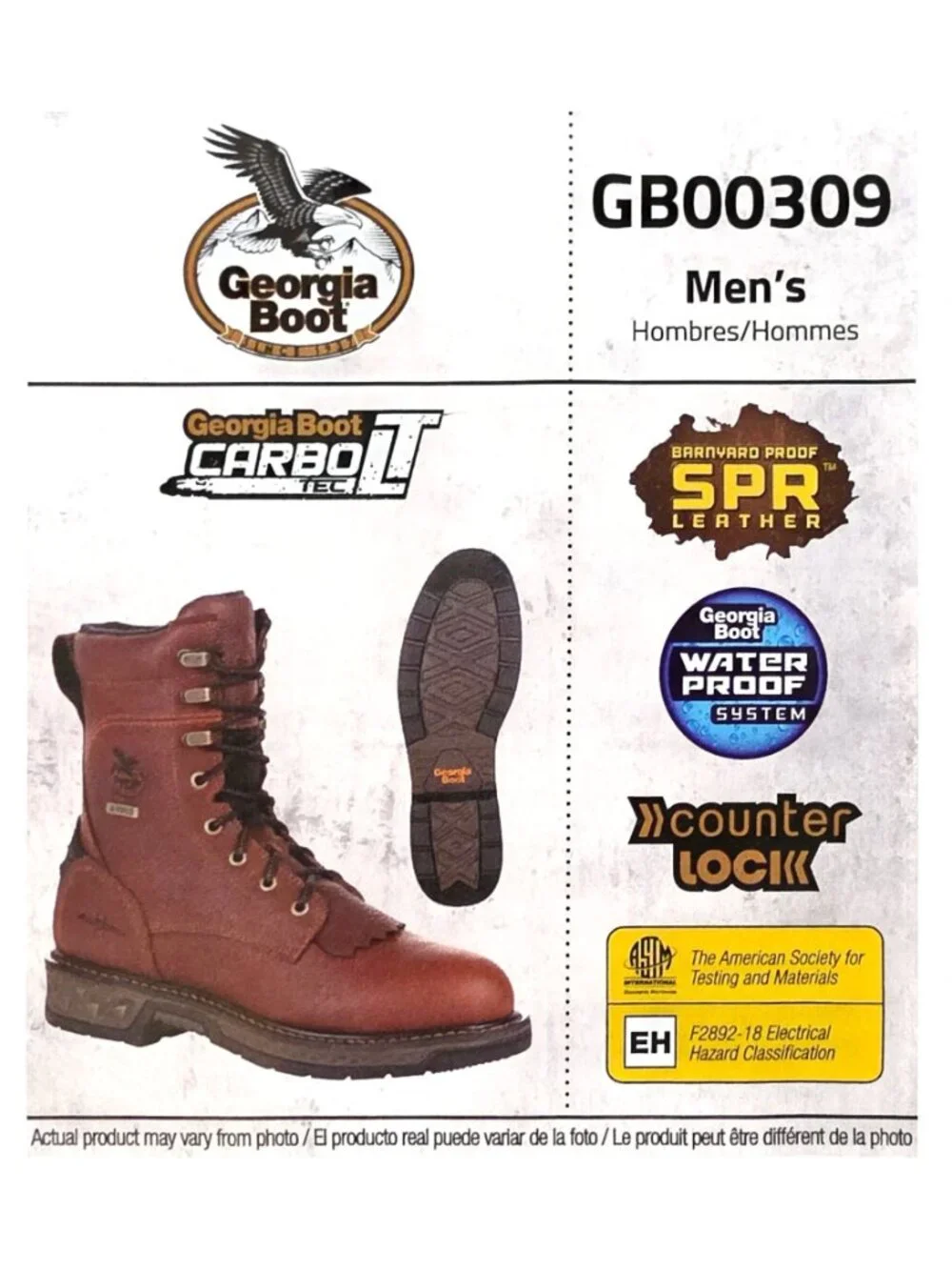 NIB Georgia Boot Carbo-Tec LT 8